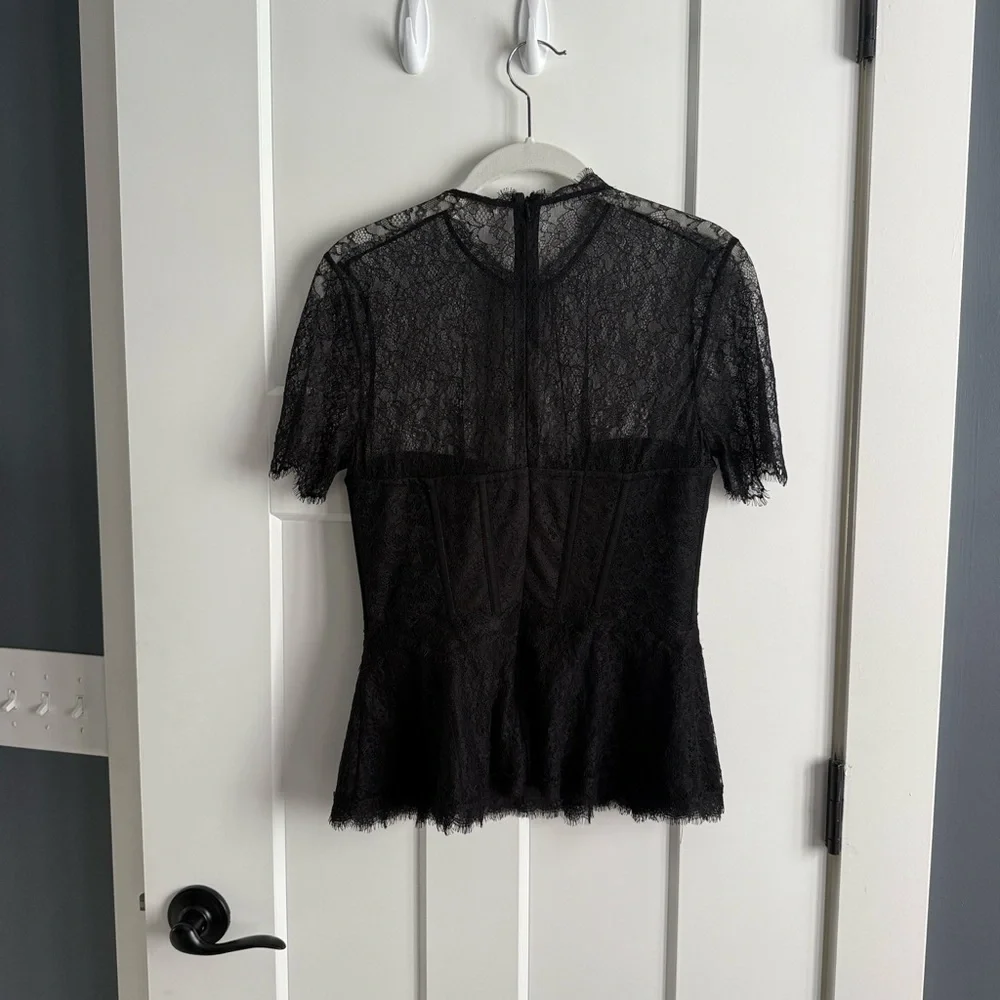 Jonathan Simkhai Kehlani Lace Yoke Corset Top - Picture 7 of 9